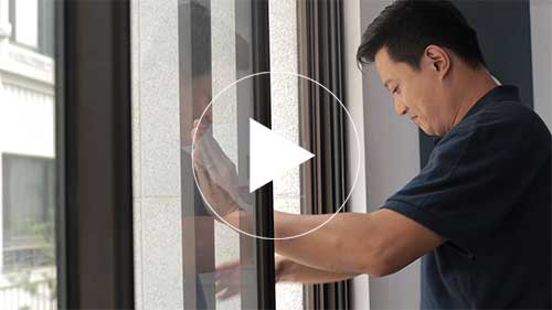 井美摺疊防蚊紗窗在拉窗上安裝與調整方法的教學影片